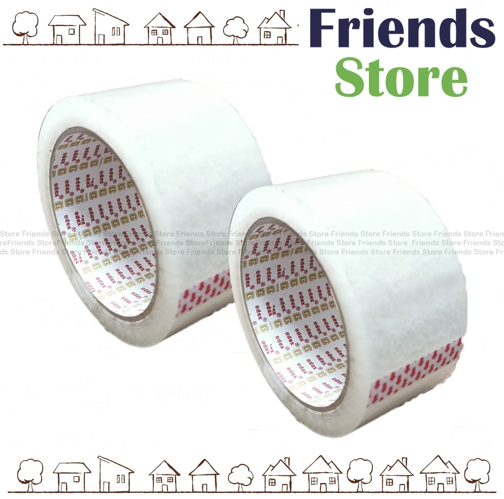 Godex 透明梱包テープ（2インチ/48mm×45m）2巻入り