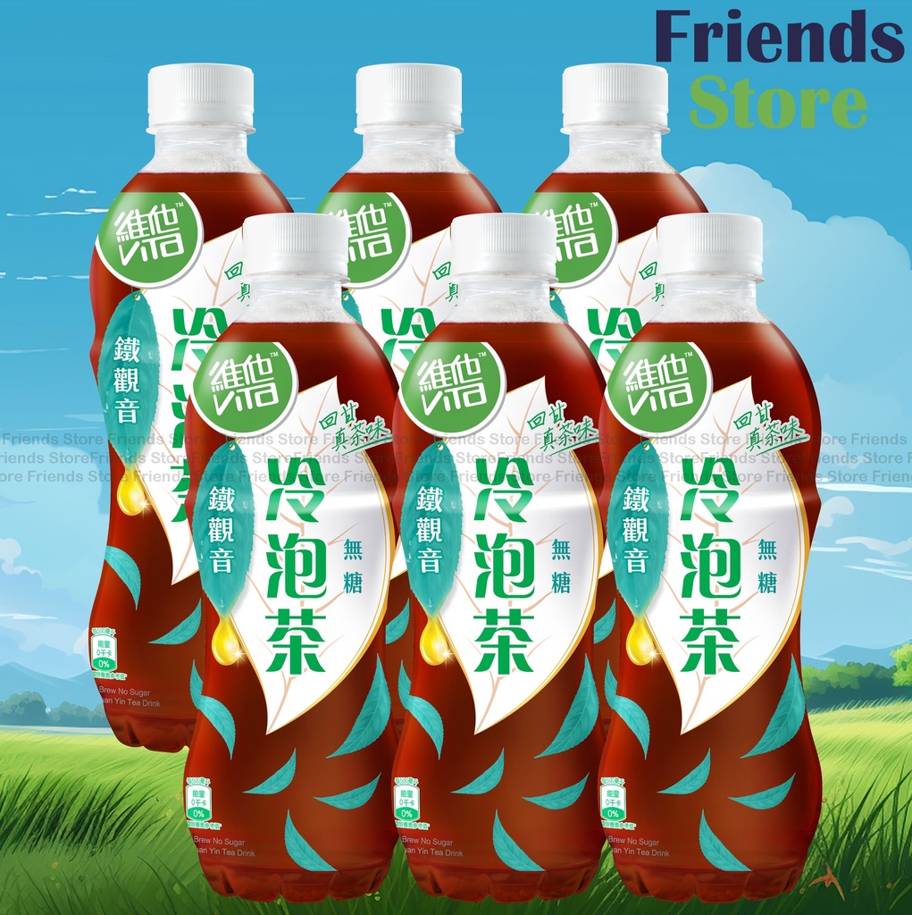 維他 - 膠樽裝 冷泡無糖茶 (鐵觀音) (500毫升 X 6) 新舊包裝隨機發放
