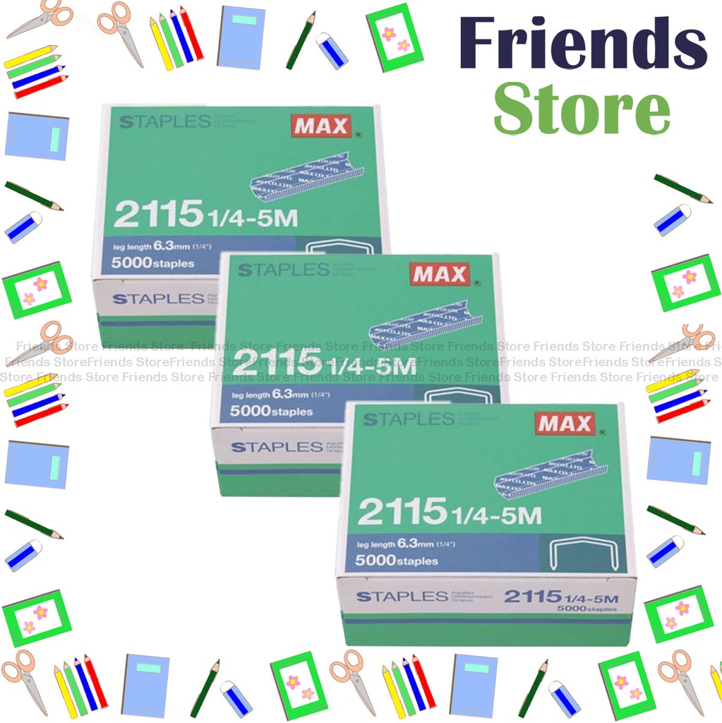 MAX - No.B8 (2115-1/4) ブックネイル - 5000個/箱 x 3箱