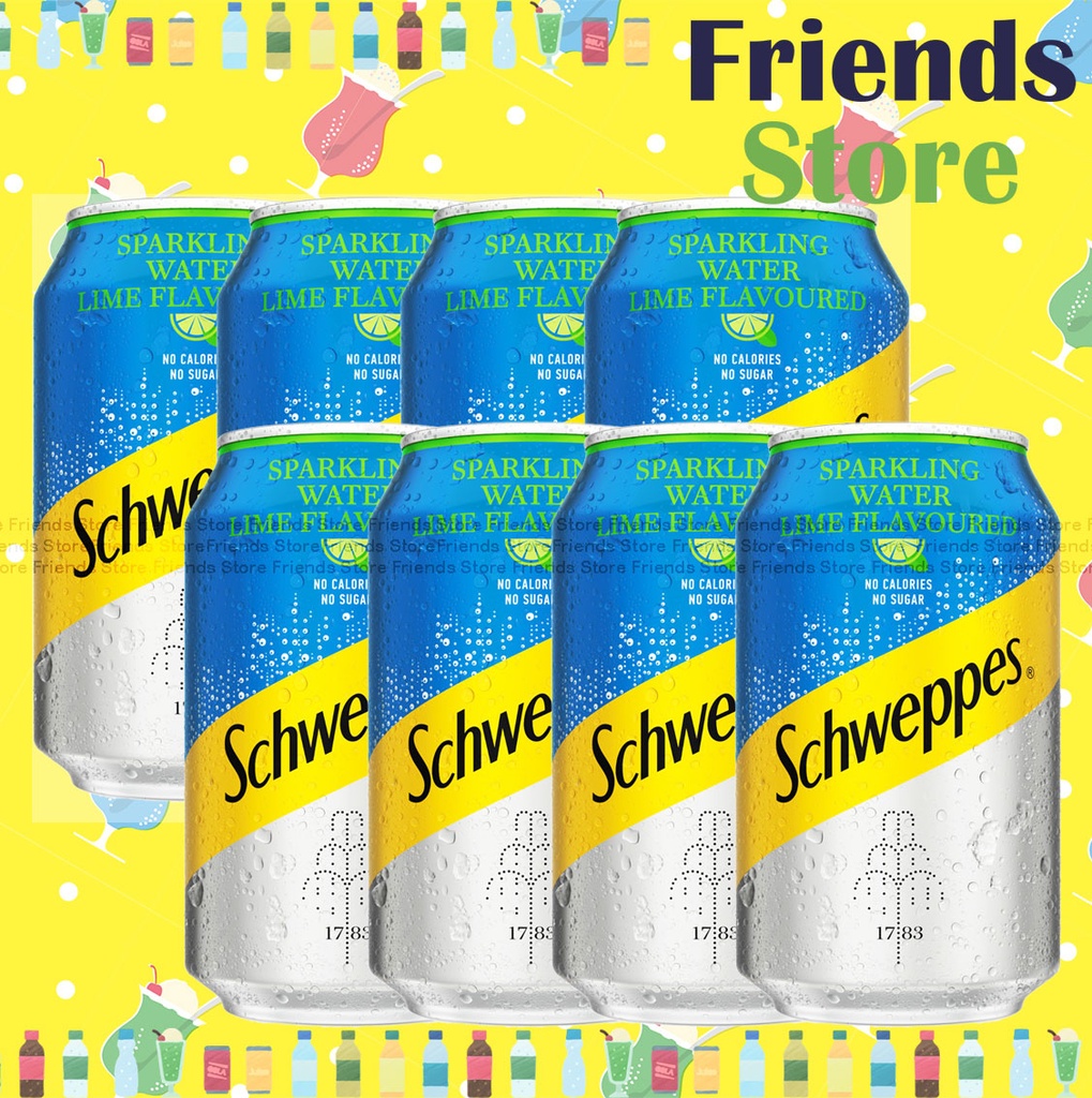 [4001473] Schweppes - 罐裝 Lime Flavoured Sparkling Water (330ml X 8)