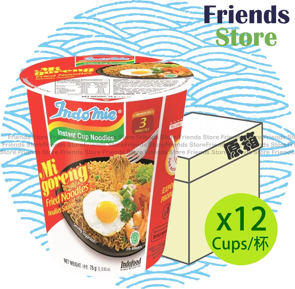 Indomie - [Full Case] Instant Cup Mi Goreng (75g X 12)