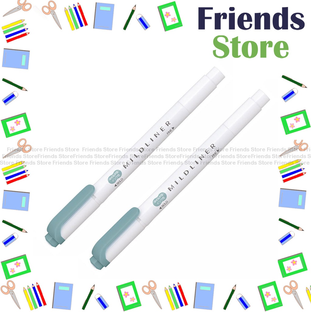 [WKT7-MSB] Zebra 斑馬牌 - Double Sided Flexible Highlighter Pen - MILD SMOKE BLUE 灰藍色- WKT7-MSB X 2