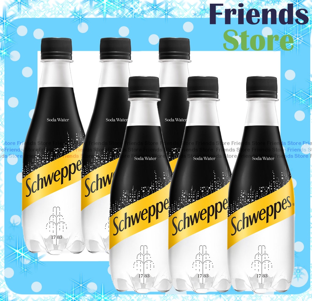 [400788H] Schweppes - น้ำโซดาบรรจุขวด (410ml X 6)