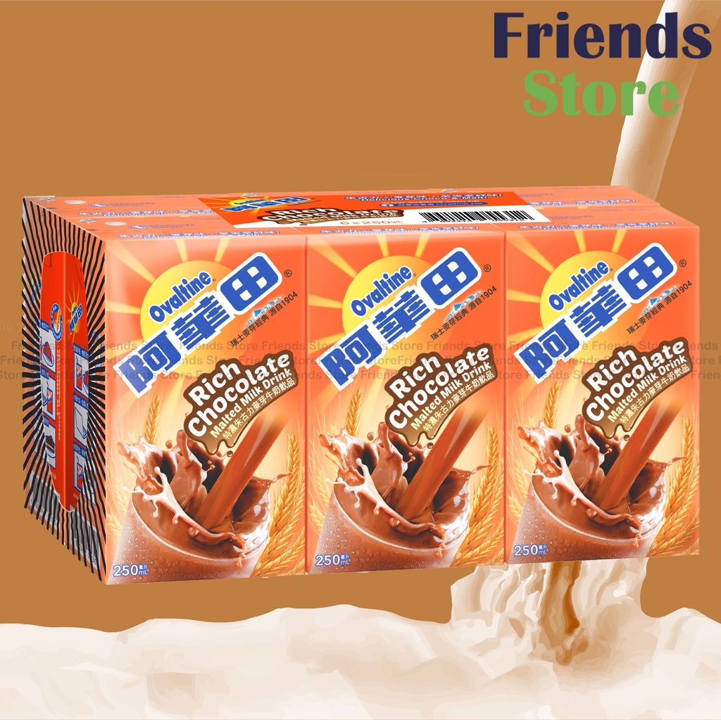 Ovaltine - Rich Chocolate Malted Milk Drink (250ml x 6) new/old packing randomly distributed