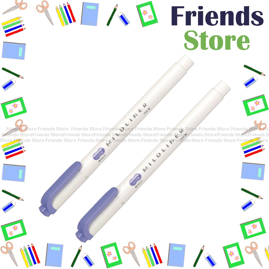 [WKT7-MLV] Zebra 斑馬牌 - Double Sided Flexible Highlighter Pen - MILD LAVENDER 薰衣草色- WKT7-MLV X 2