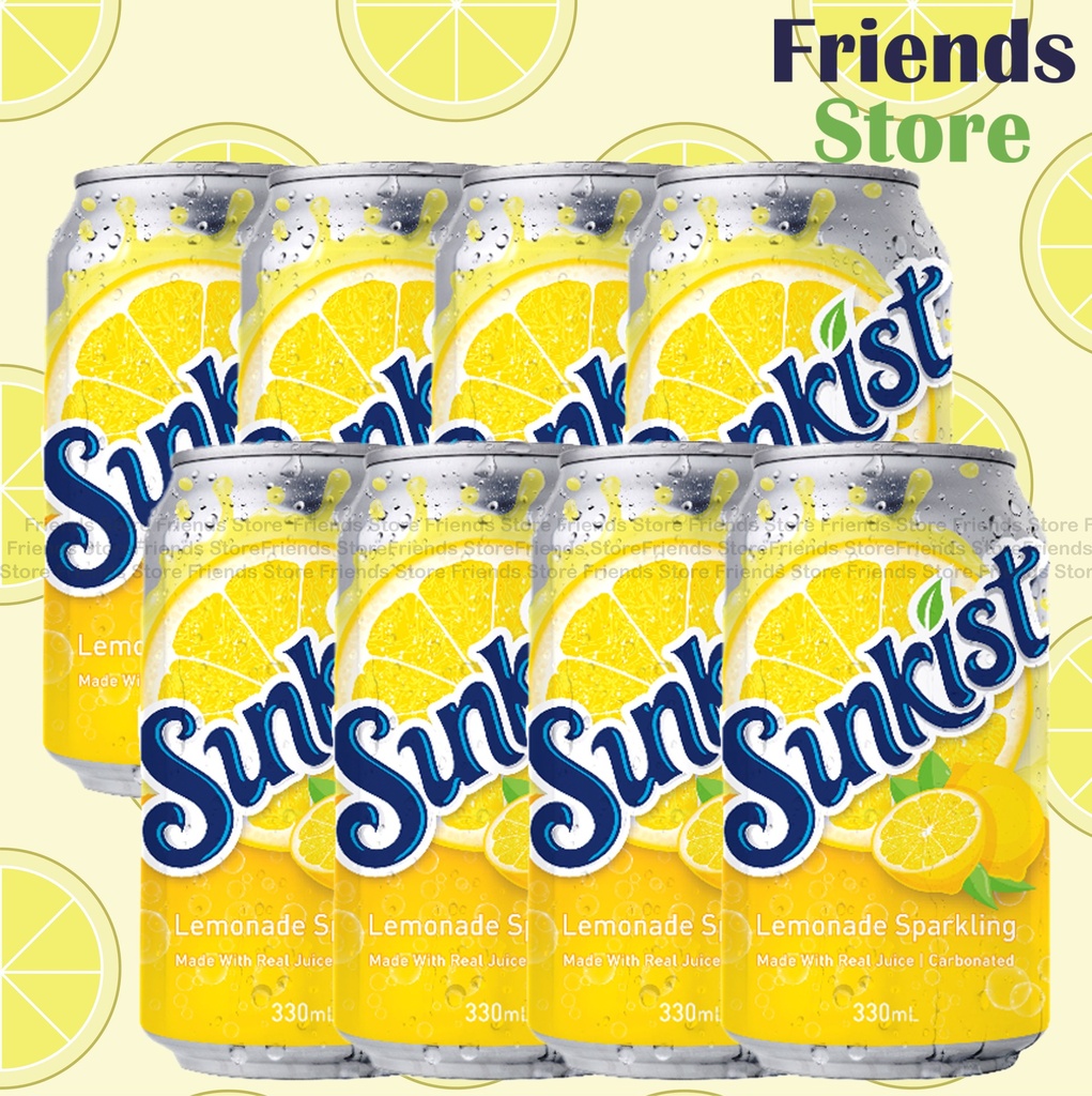 Sunkist - Sparkling Lemonade Drink (330ml X 8)