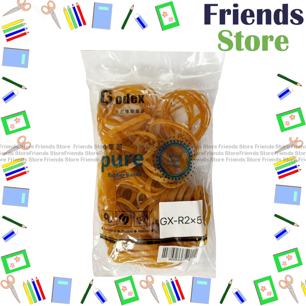 [15008F] Godex - Bagged Rubber Band (Diameter 2" X W5mm/approx. 160g per bag)  GX-R2X5