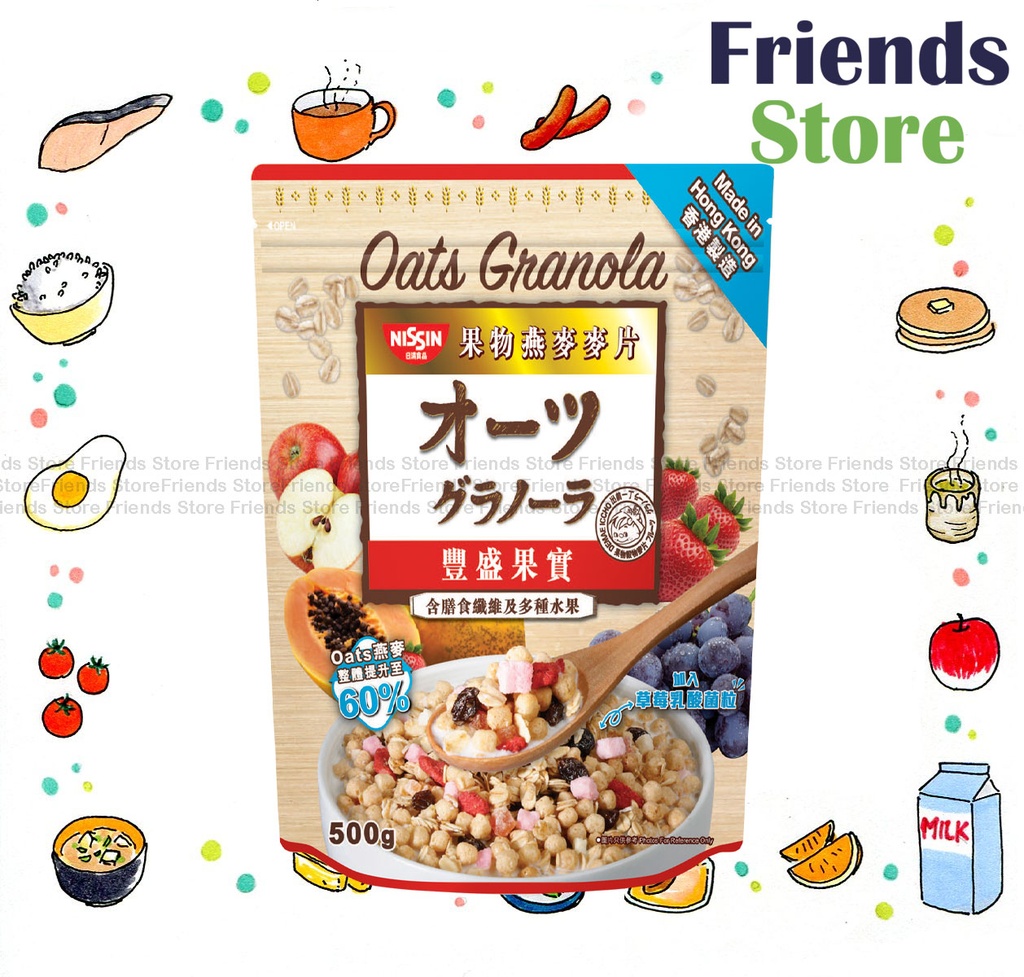 [4007633E7] 日清 - オートミールシリアル リッチフルーツ味 (500g)