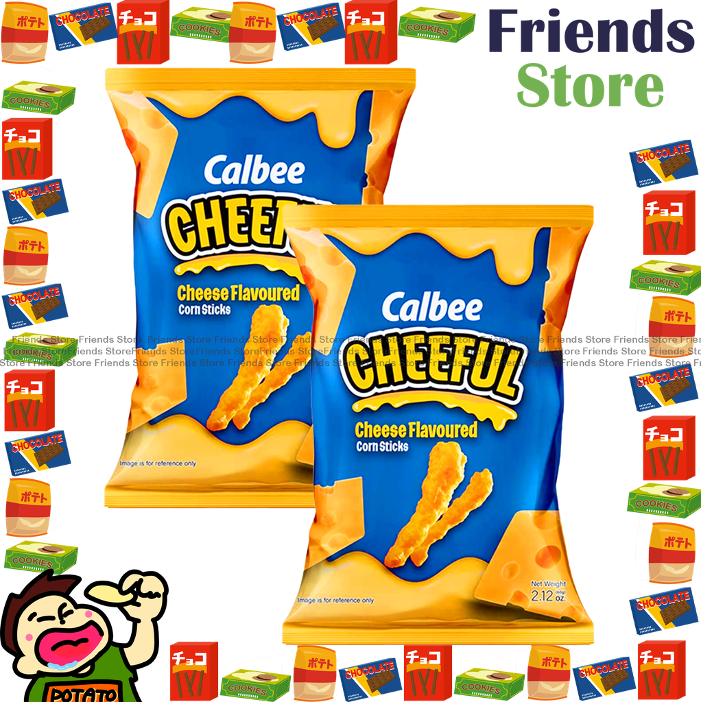 [400023Q] Calbee - CHEEFUL Cheese Flavoured Corn Sticks (60g X 2)