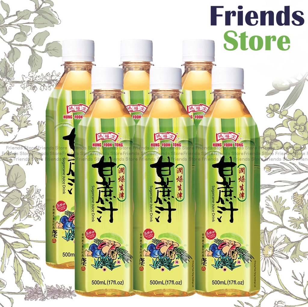 HUNG FOOK TONG - Sugarcane Juice Drink (500ml X 6) BBD:on/after OCT 2025