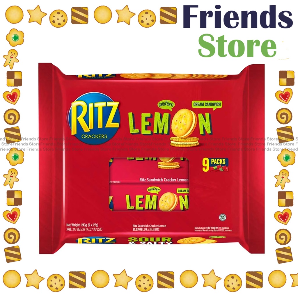 [4im8e] RITZ - Sandwich Cracker Lemon Flavour 243g (27g X 9) (Packing Randomly Distributed)