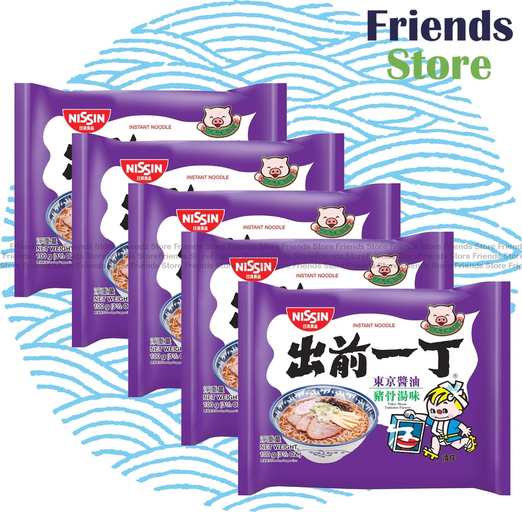 日清食品 - (香港版) 出前一丁 日本ご当地シリーズ 東京醤油豚骨スープ味 インスタントラーメン (100g x 5)