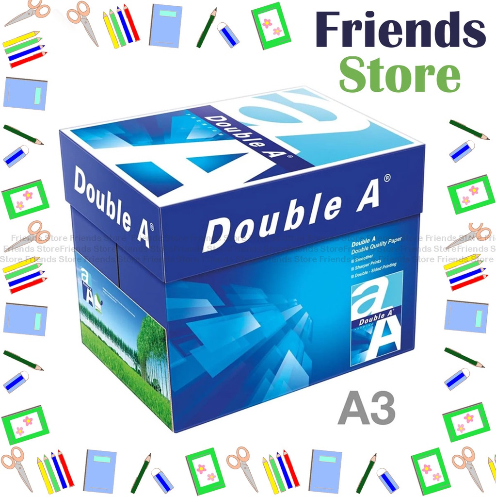[17010F] กระดาษถ่ายเอกสาร Double A - [ยกกล่อง] ขนาด A3 80 แกรม (500 แผ่น x 5 กล่อง)