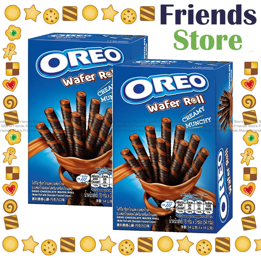 オレオ - チョコレート風味ウエハースロール（18g×3）×2（パッケージはランダムに配布されます）