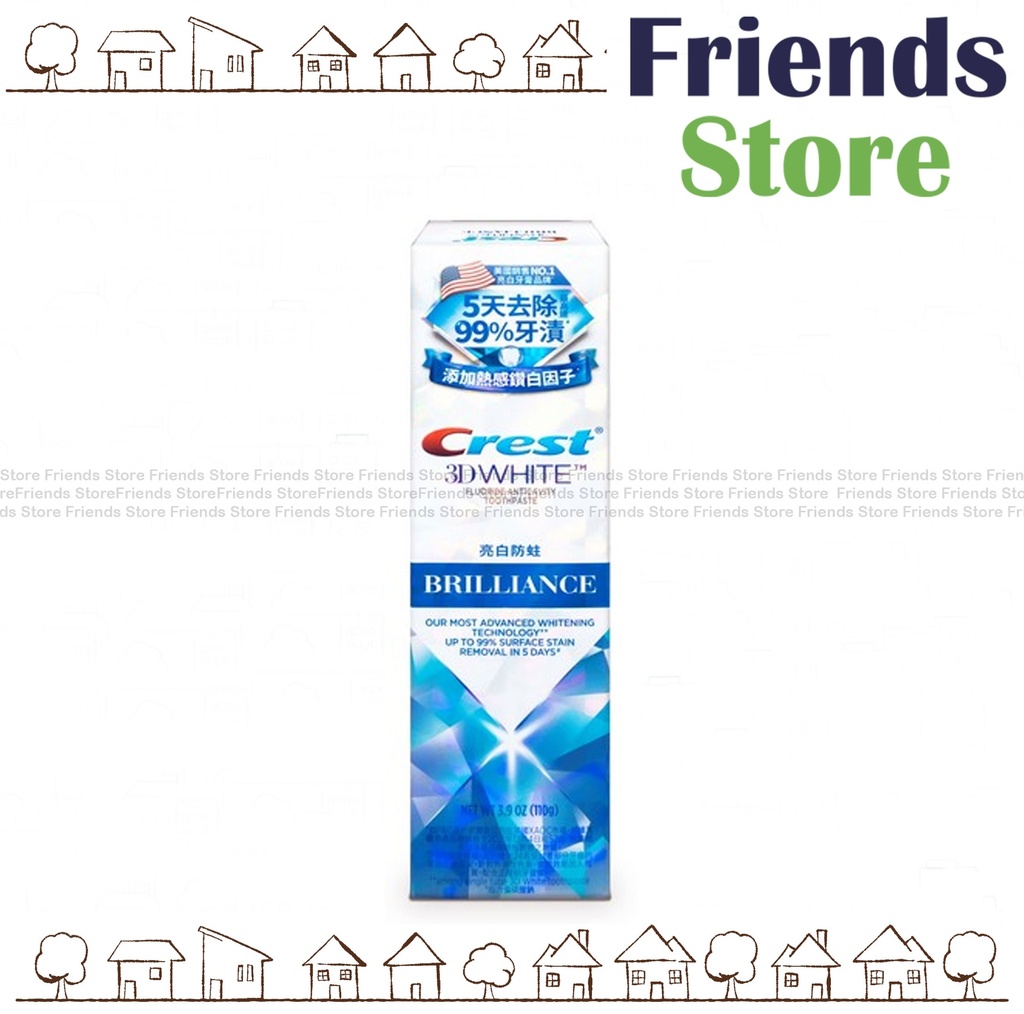 Crest - 3D White Brilliance toothpaste- Crystal Fresh(亮白防蛀）(191564) (Random Packing)