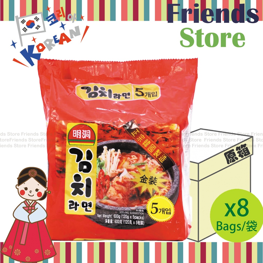 不倒翁 - [原箱] 韓國 明洞泡菜麵 (5包裝) (120克 X 5 X 8)