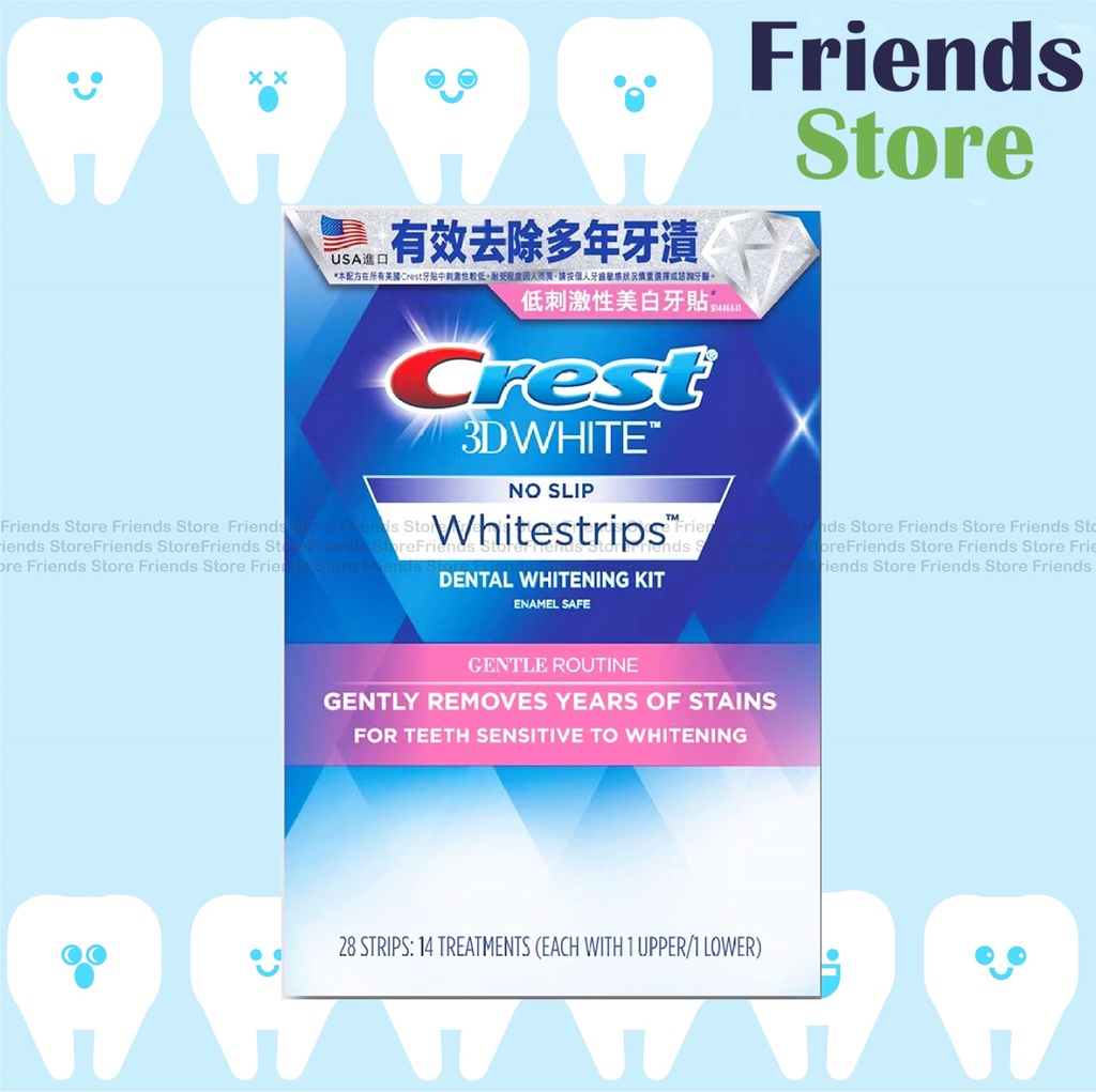 Crest - Crest Whitestrips Gentle Routine (Box of 28 Strips: 14 Treatments) (000434)(Random packings)
