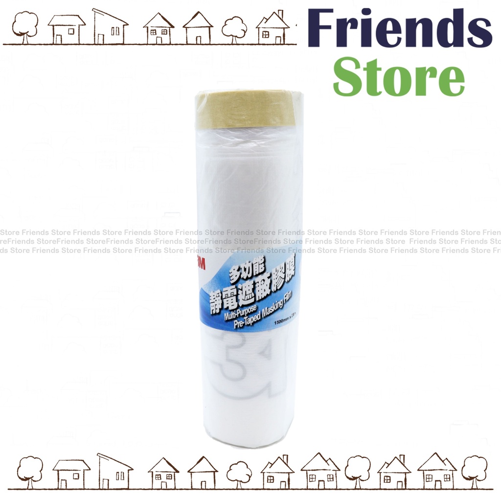 3M - Multi Purpose Pre-Taped Masking Film - 1500mm X 20m (PT1500)