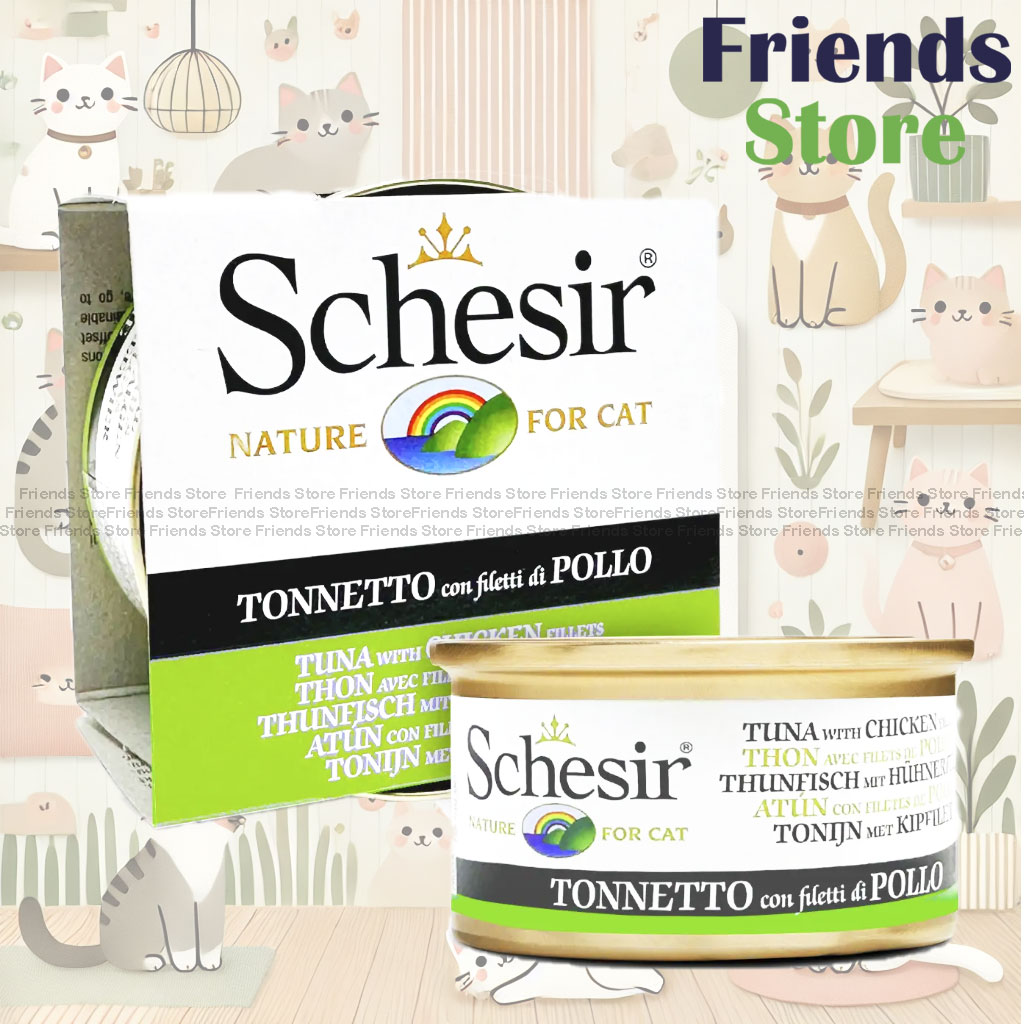 Schesir - 雪詩雅 137 全天然 吞拿魚 雞肉絲飯 貓罐頭 85g 全方位保健 貓罐頭[新舊包裝同時發貨]