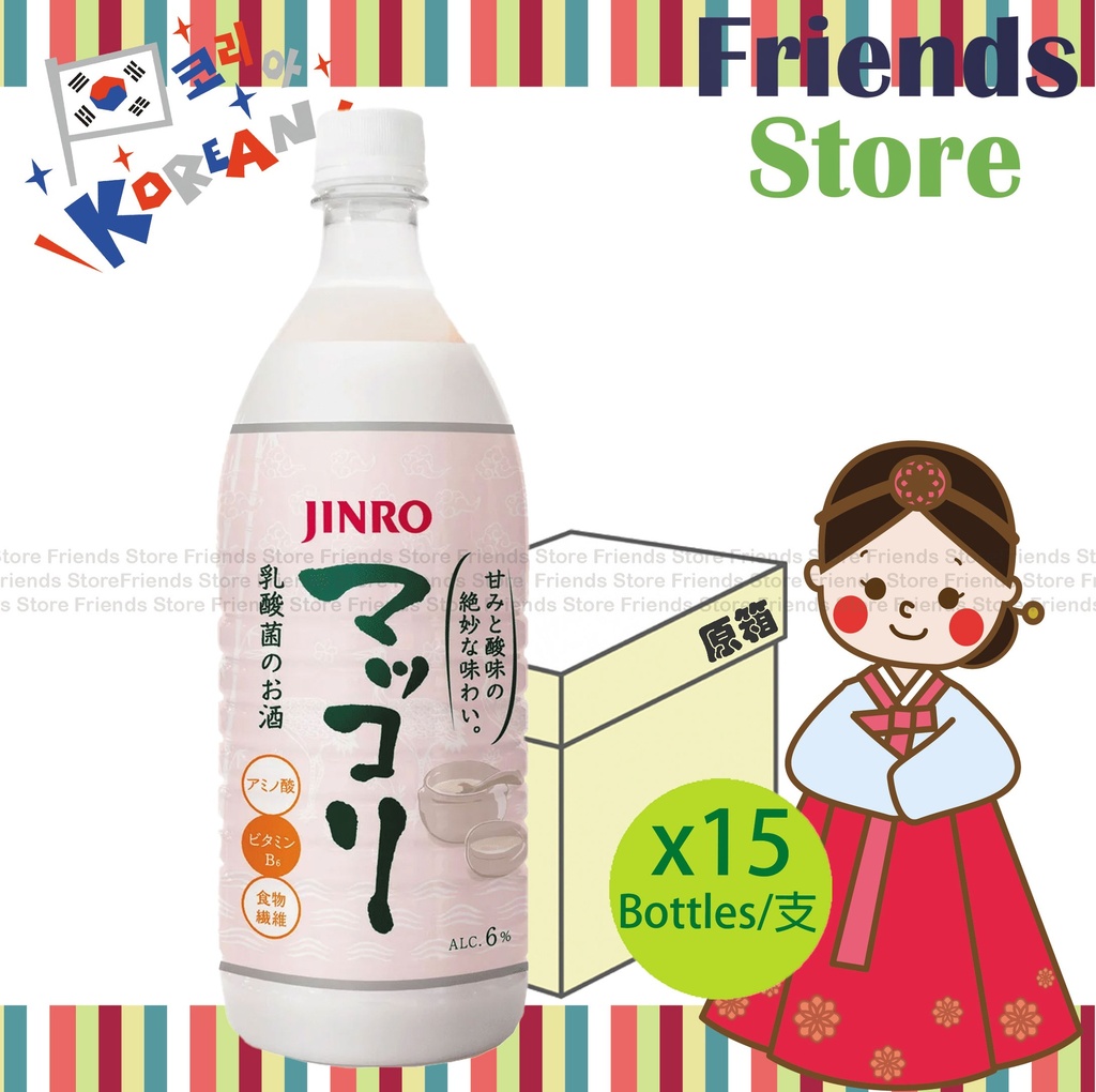 JINRO - [Full Case] Jinro Korean Rice Wine (1L X 15)  BBD: on/after OCT 2025