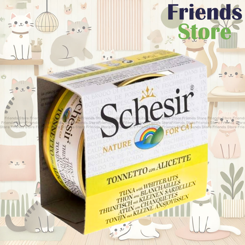 Schesir - C522 All Natural Tuna Rice Fish Soup Canned 70g All-round Health Canned Cat Food