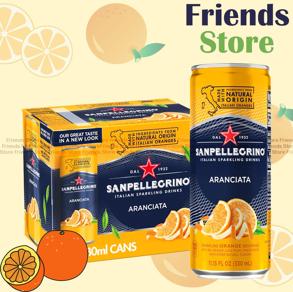 San Pellegrino - San Pellegrino Sparkling Aranciata (Orange)  (330ml X 6)