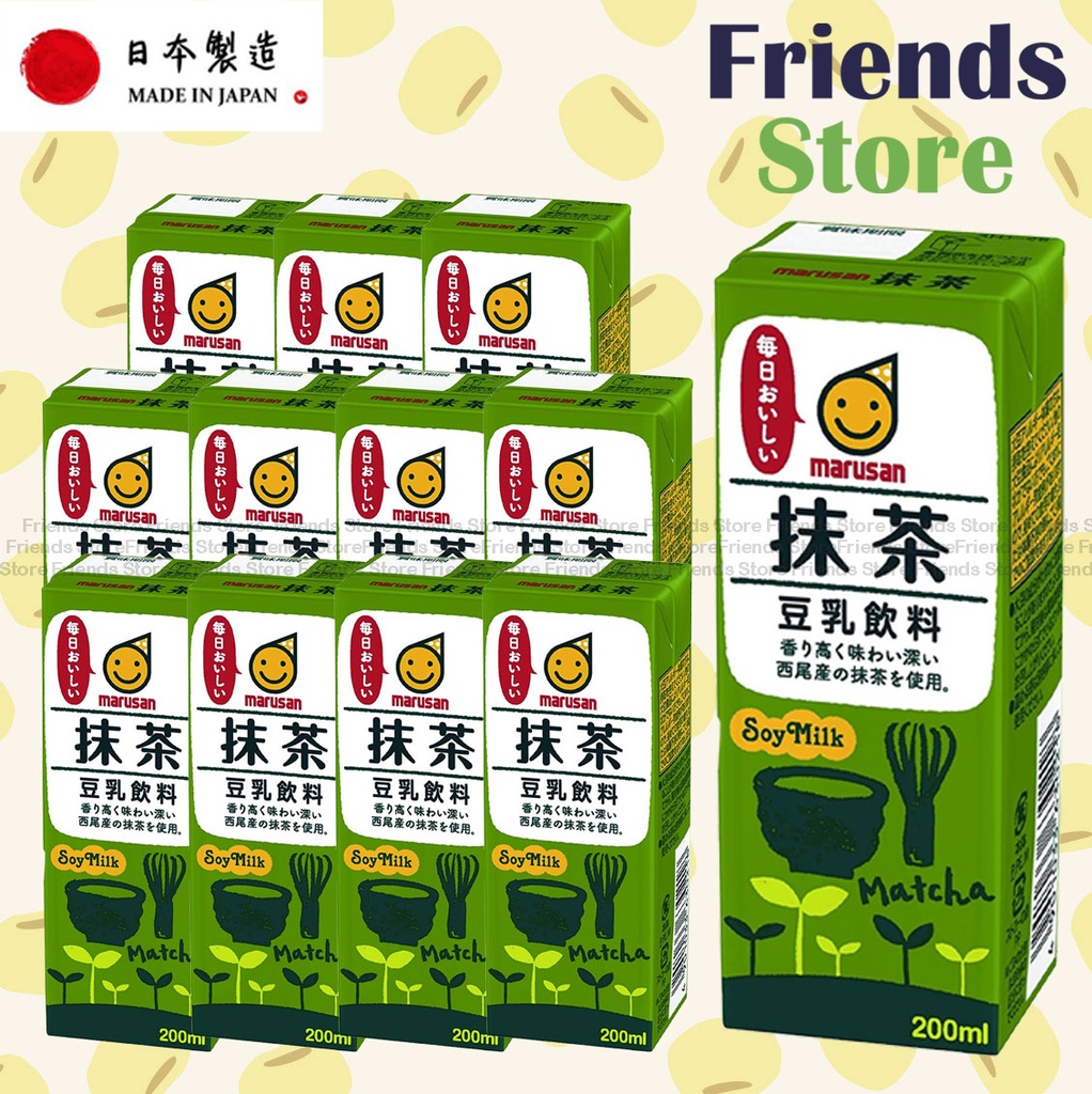 marusan - 丸山 <迷你裝> 抹茶豆乳飲品 (200毫升 X 12)