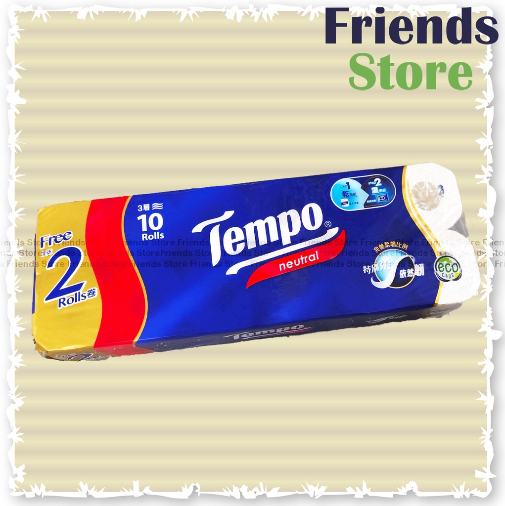 Tempo - (12卷裝) 得寶 <三層>  純白衛生紙  廁紙 (包裝隨機發放)
