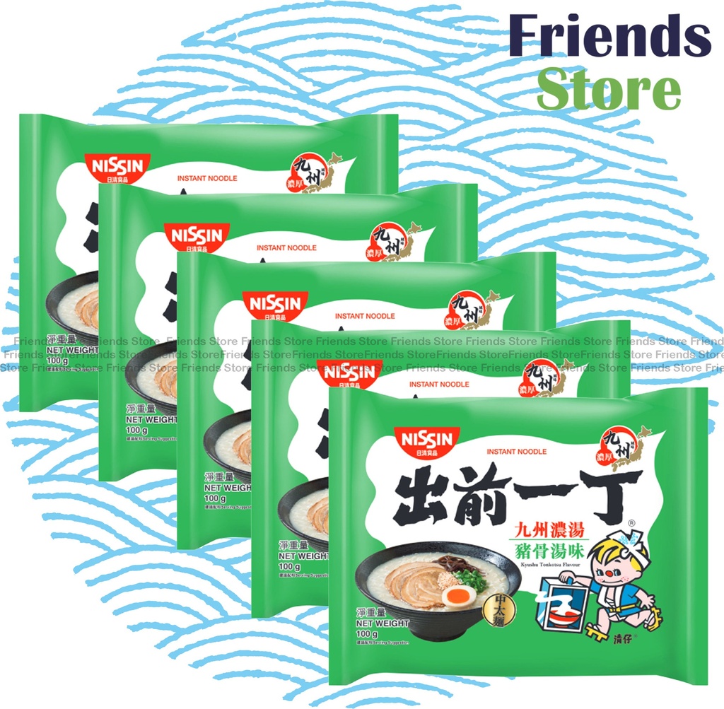 日清食品 - (香港版) 出前一丁 九州濃厚スープ豚骨味インスタントラーメン (100g x 5)