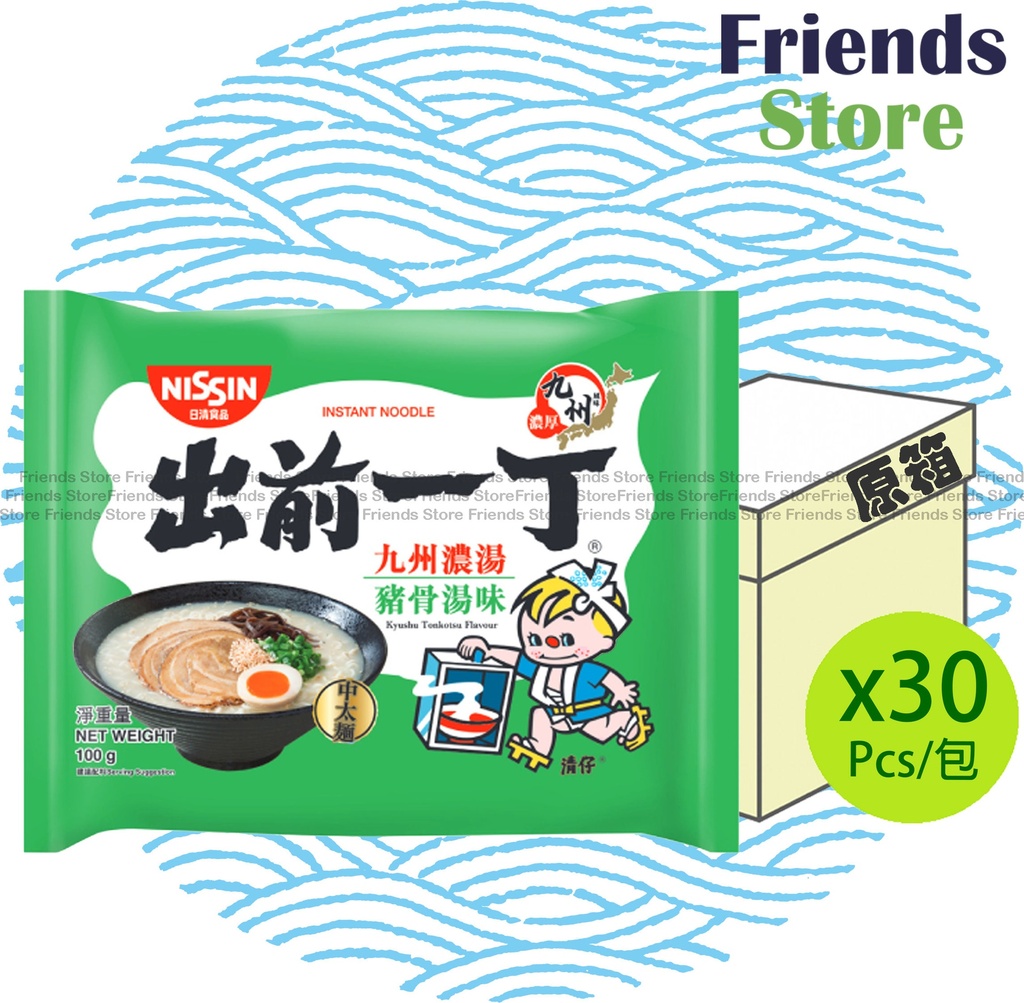 [400115BF] NISSIN - [Full case] Demae Ramen Tonkotsu Flavour Instant Noodle (100g X 30)