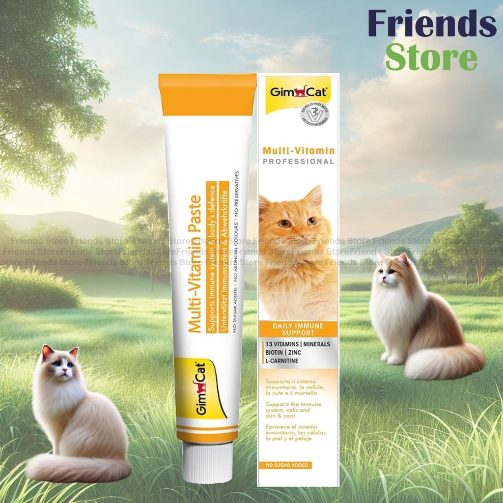 GimCat - 多種12種維他命牛奶味軟膏100克