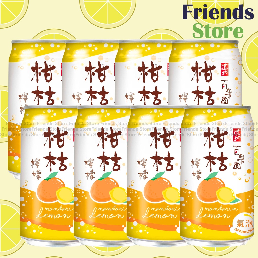 [4000754G] 道地 - 百果園 氣泡柑桔檸檬飲品(微碳酸) (310毫升 X 8)