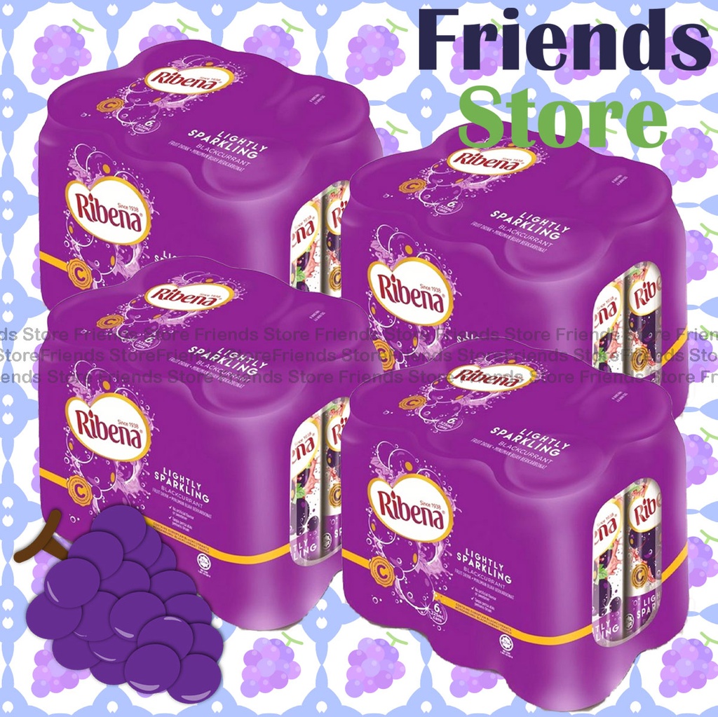 Ribena - [Full Case] ​​(罐裝) เครื่องดื่มผลไม้แบล็กเคอร์แรนท์ซ่า (320 มล. x 24)