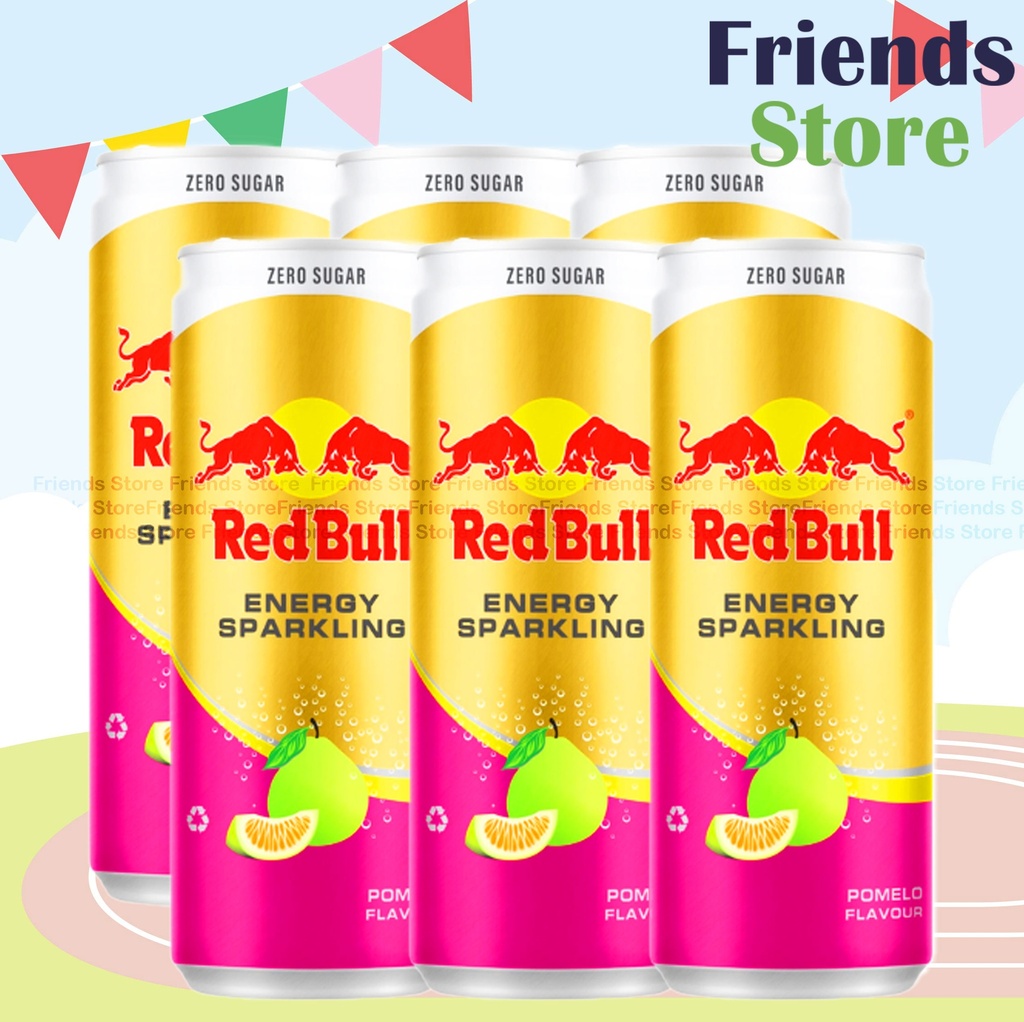 レッドブル - 無糖 爽やかグレープフルーツ風味 炭酸エナジードリンク (250ml x 6)