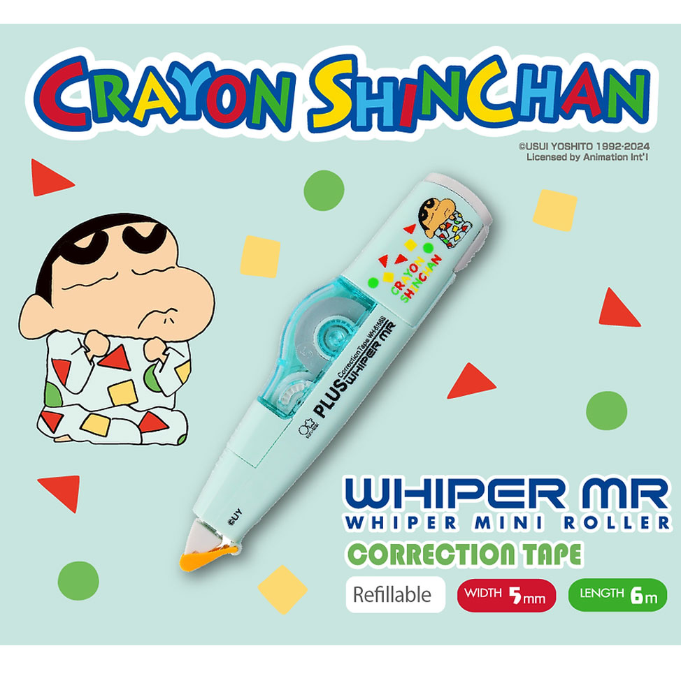 普樂士 - 蠟筆小新 X WHIPER MR 改錯帶機 W5mm X L6m (綠色) WH-615-CS-K