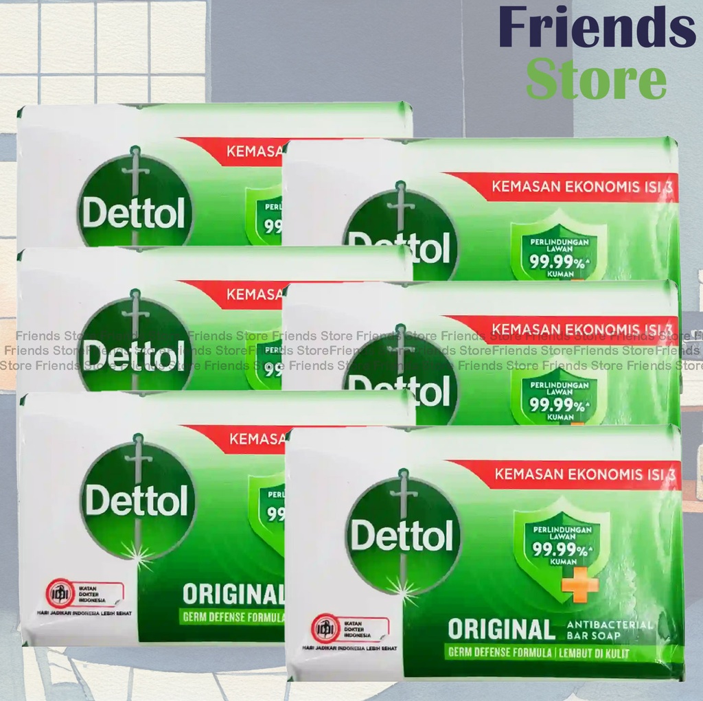 [4NO5B] Dettol - Bathing Soap (Original 綠色) Pack of 6s  (Parallel Imported Goods)New/Old packing randomly distributed