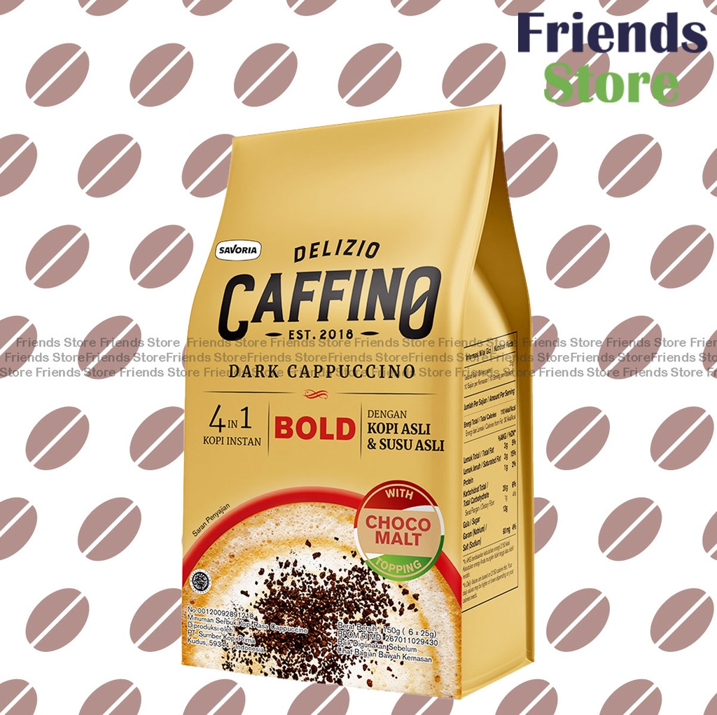 Caffino Dark Cappuccino(Bold) (Pack of 6+1s) (特級) (Parallel Imported)New/Old pkg randomly dist.