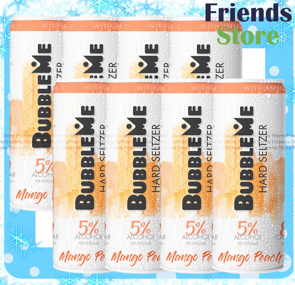 BUBBLEME - Mango Peach Flavour Hard Seltzer (330ml X 8)