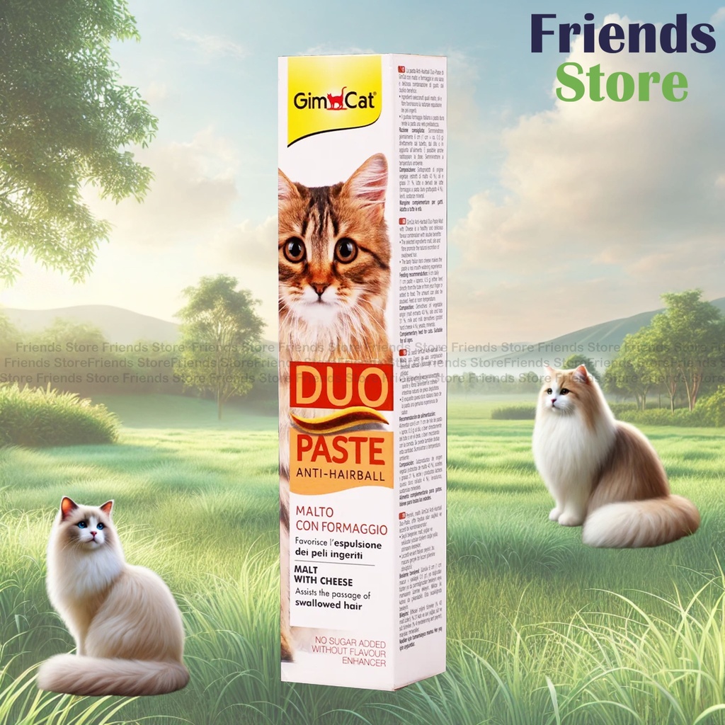 GimCat - Malt+Cheese Hair Ball Cream for Cats 50g