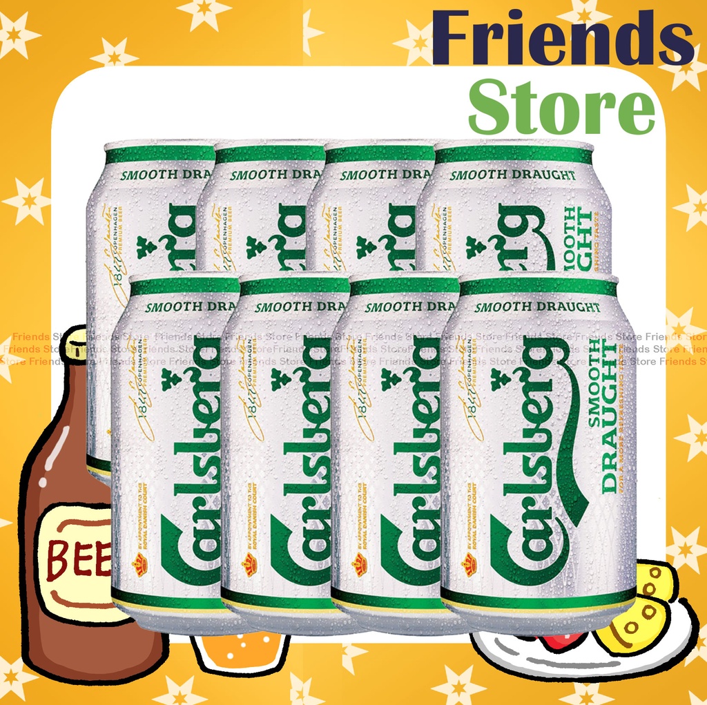 Carlsberg - Canned "醇滑Smooth Draught" Beer(330ml X 8) (Authorized goods)
