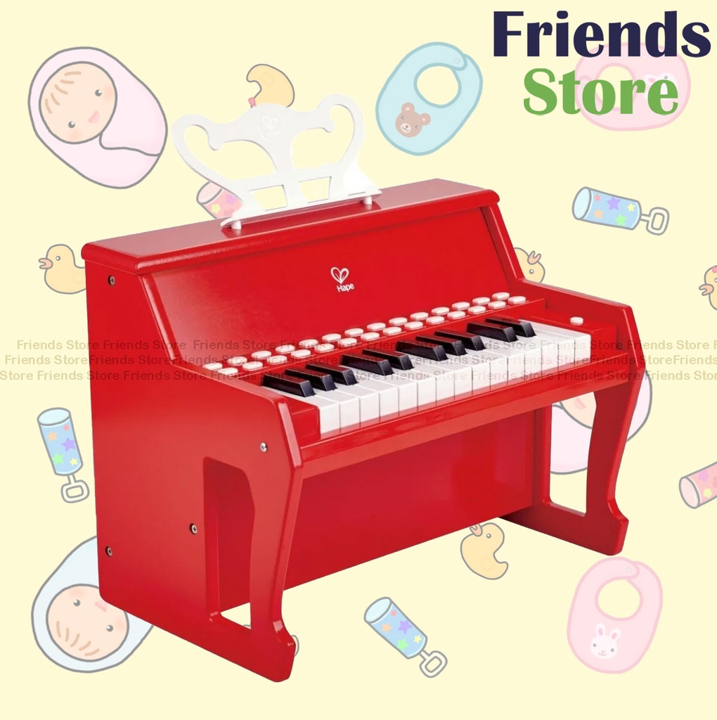 [50919C] Hape - เปียโนเรียนรู้ด้วยแสงไฟ | สีแดง | ของเล่นดนตรี | E0628