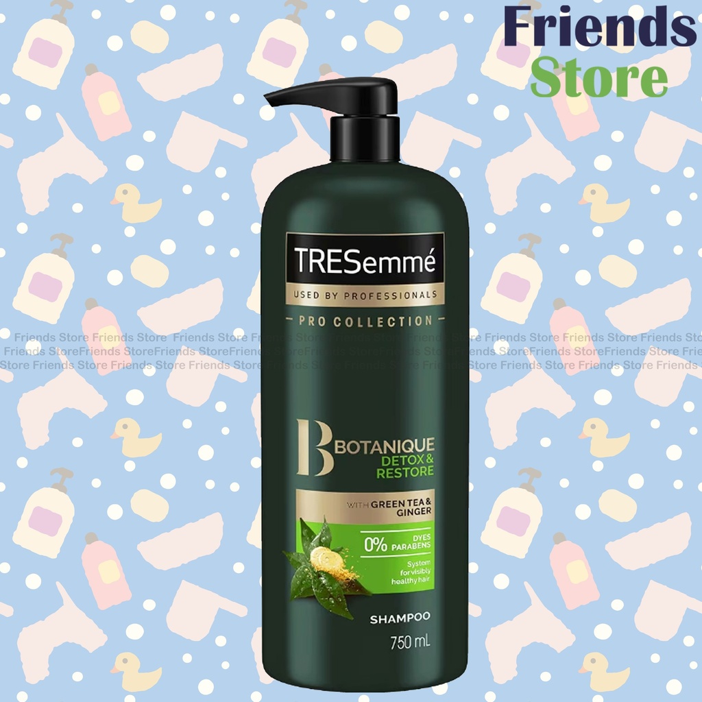 TRESemmé - แชมพูดีท็อกซ์และฟื้นฟูสภาพผิว สูตรชาเขียวและขิง (750 มล.) (046065)