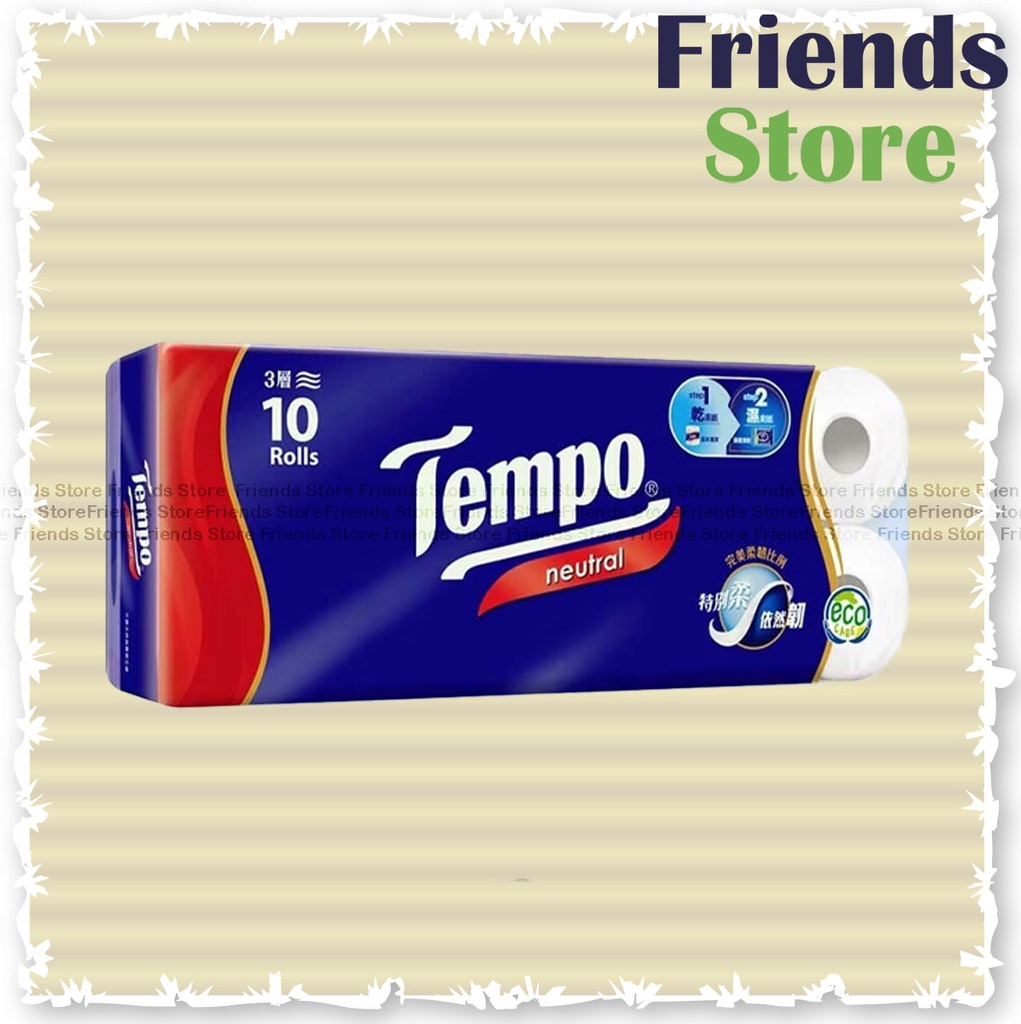 Tempo - (10卷裝) 得寶 <三層>  純白衛生紙  廁紙 (包裝隨機發放)