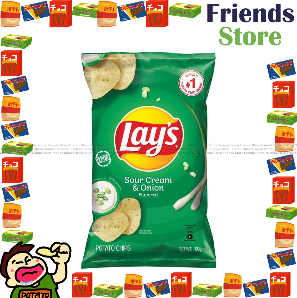 レイズ - オニオンクリーム味ポテトチップス（100g×1）16%ボーナスパックランダム配布