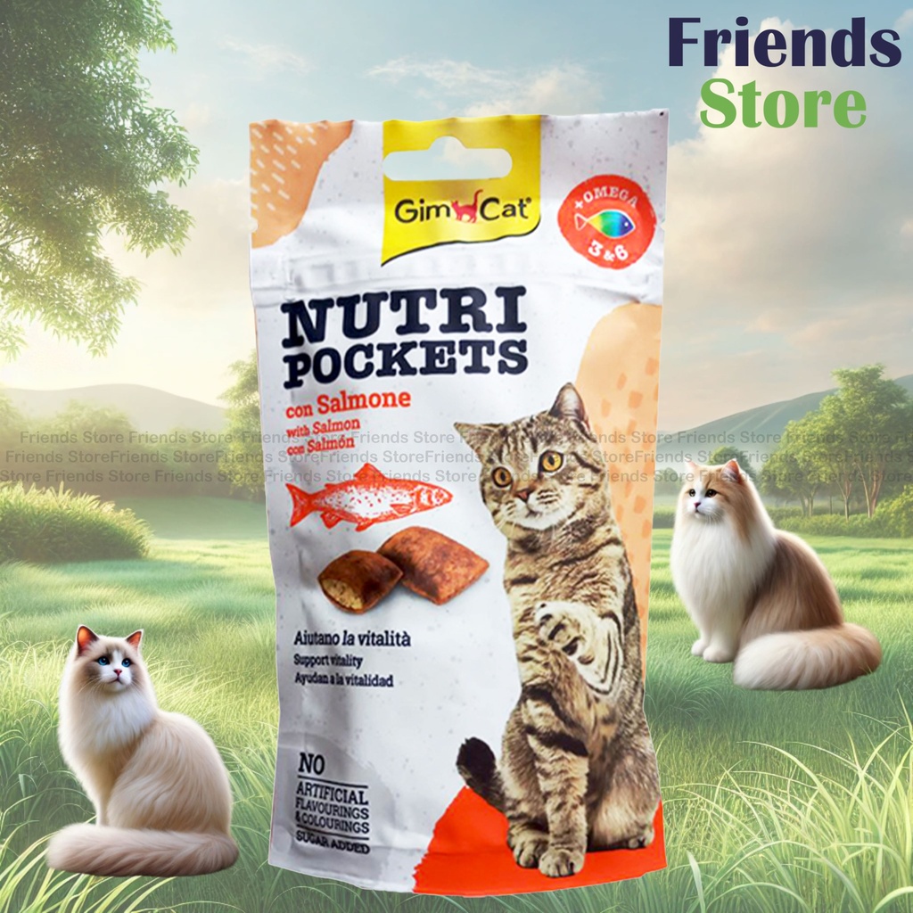 GimCat - 三文魚奧米加增強免疫貓脆脆 60G