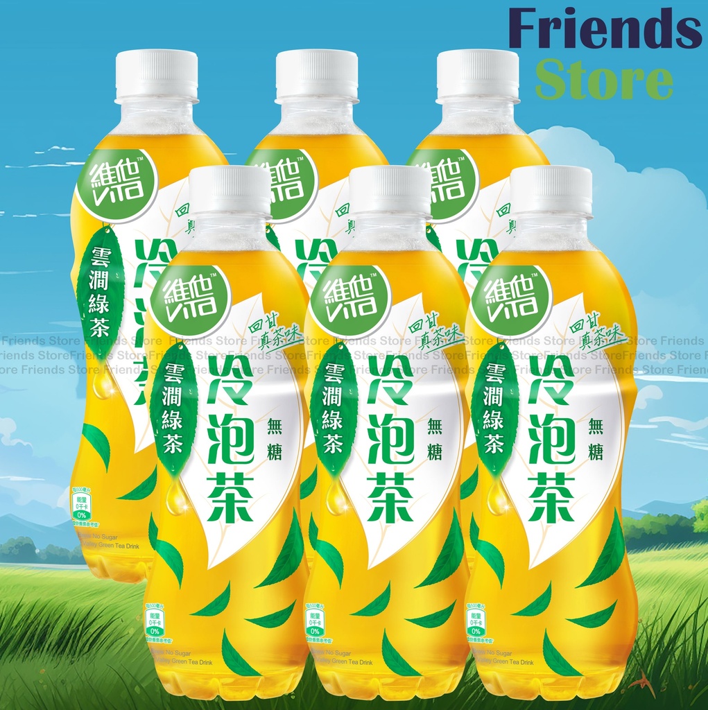 Vita - Cold Brew No Sugar Cloudy Valley Green Tea (500ml X 6) New/Old Pkg randomly distributed