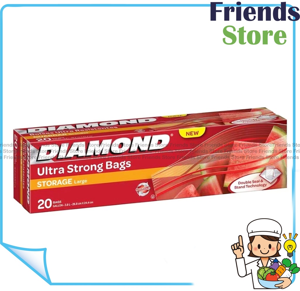 [40007730D2] DIAMOND - กระเป๋าเก็บของแข็งแรงพิเศษ ขนาดใหญ่ 20 ใบ