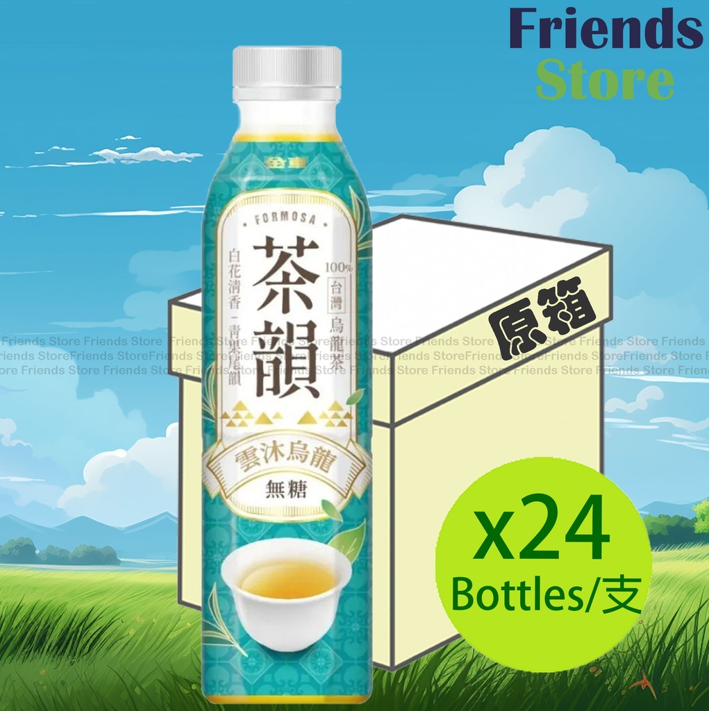 金車 - 【オリジナルボックス】台湾金車茶 雲母烏龍茶（無糖）（580ml×24本）