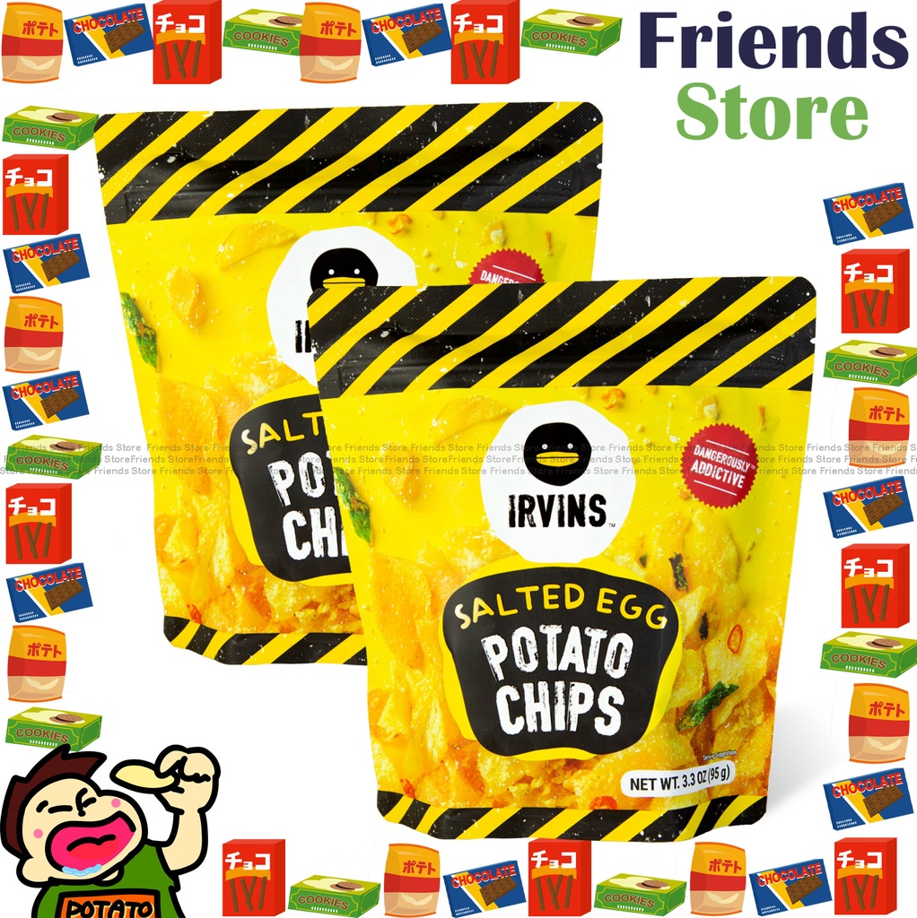 IRVINS - Singapore Salted Egg Potato Chips (95g X 2)  鹹蛋薯片 (小包裝)