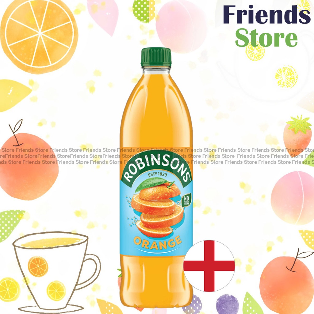 [4RB3] น้ำส้มเข้มข้น Robinsons (ไม่เติมน้ำตาล) (1 ลิตร)